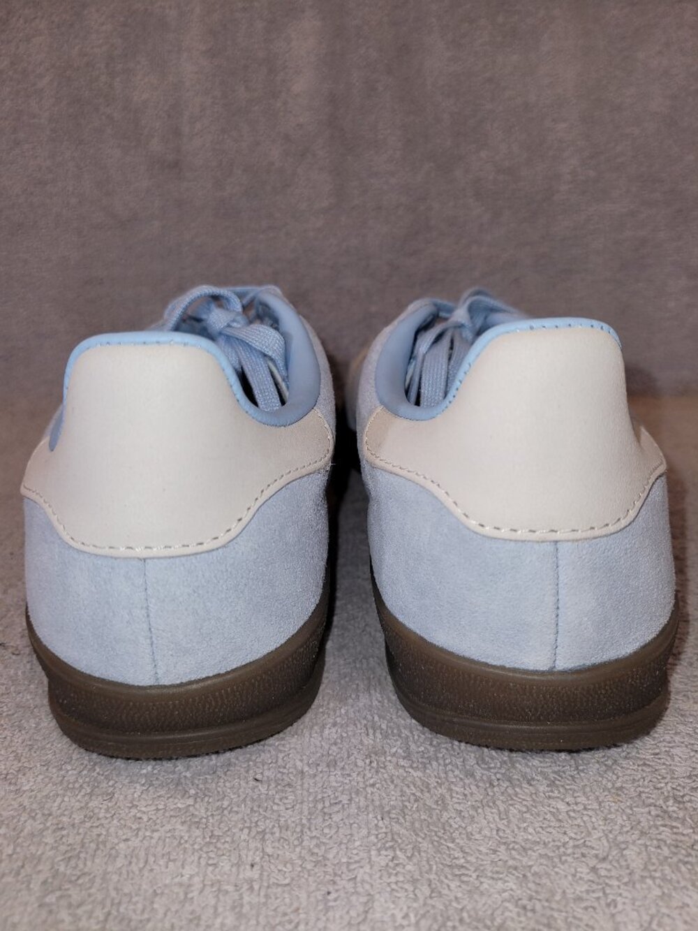 Adidas Gazelle Women's Size 7 Sky Blue White Tan Gum Sneakers JI2717 (#2471) - Picture 15 of 16